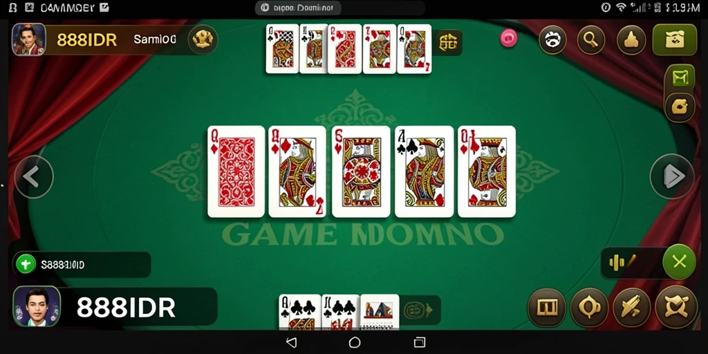 Screenshot 888IDR menampilkan momen seru saat bermain Domino.