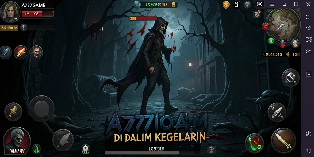 Tampilan menegangkan dari gameplay A777GAME dengan elemen horror yang mendalam.