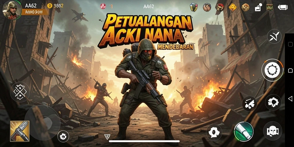 Tangkapan layar gameplay menarik dari AA62 dalam pertarungan seru.