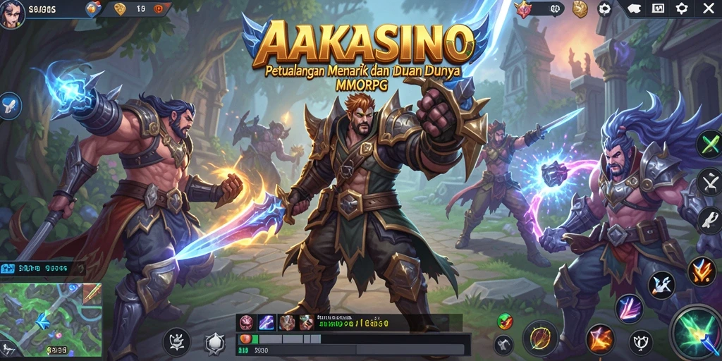 Screenshot gameplay AAKASINO menunjukkan petualangan seru di dunia MMORPG.