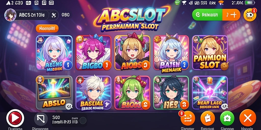 Tampilan menarik dari gameplay ABCSLOT yang penuh warna.
