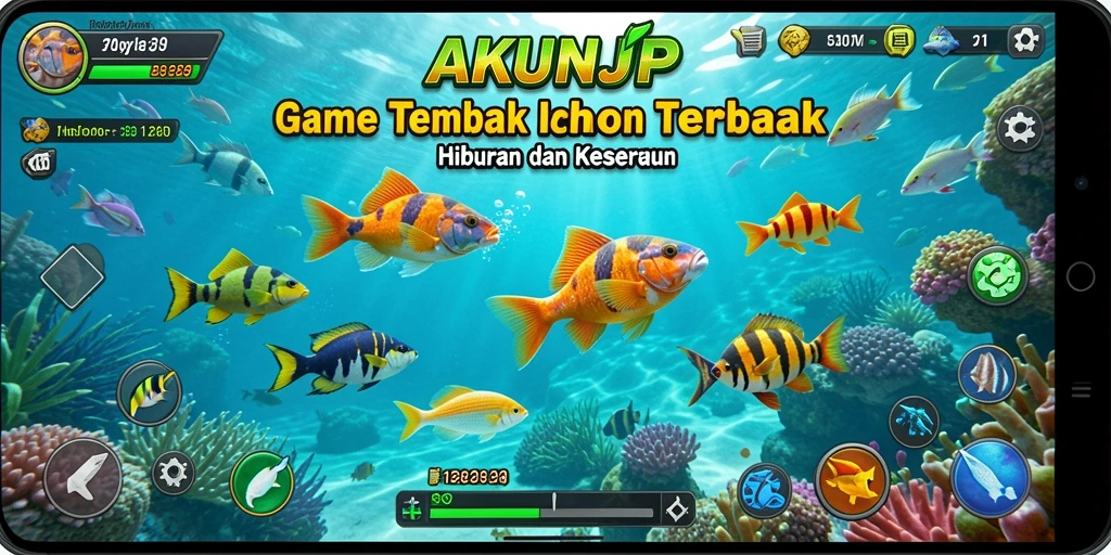 Screenshot gameplay menarik dari game Tembak Ikan AKUNJP.