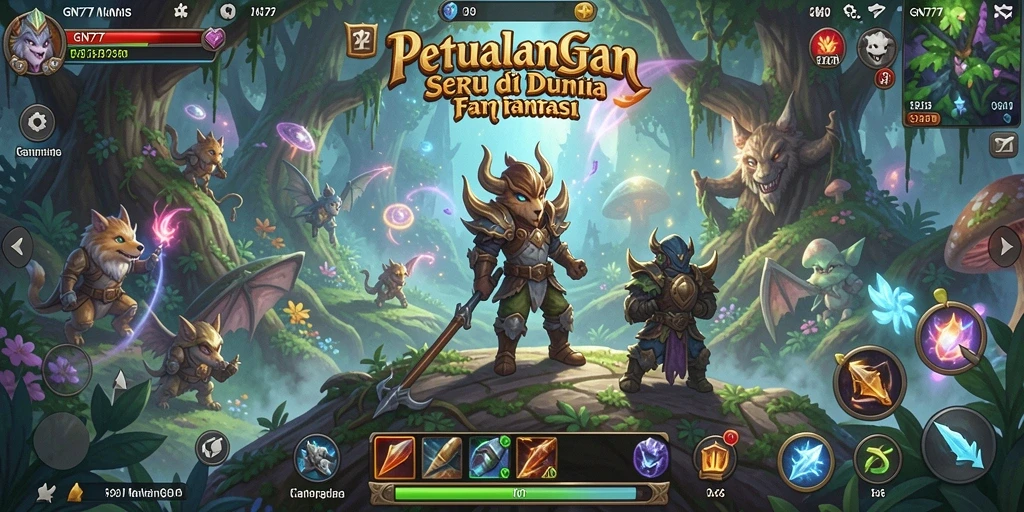 Tampilan gameplay GN777 dengan aksi petualangan yang mendebarkan.
