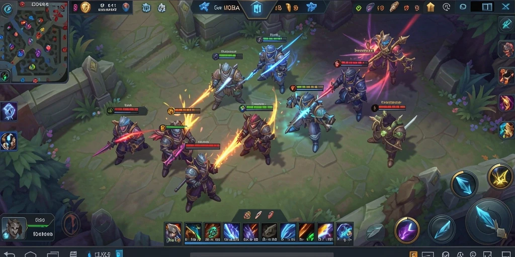 Tampilan gameplay menarik dari IDX66 dalam pertempuran MOBA.