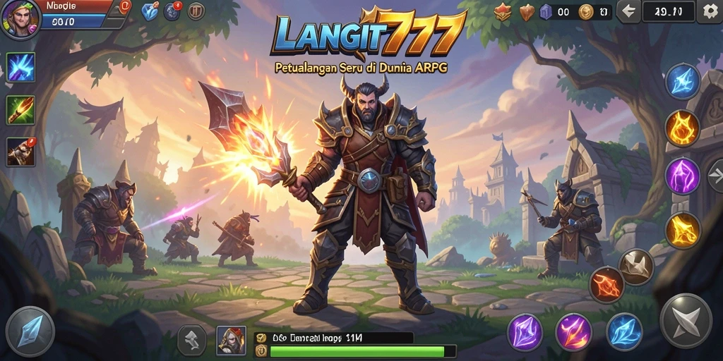Tampilan gameplay epik dari LANGIT777 dengan aksi ARPG yang mendebarkan.
