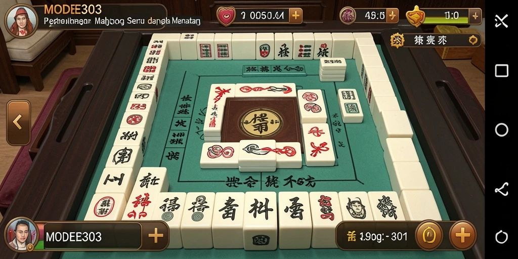 Tampilan gameplay seru di permainan Mahjong MODE303.