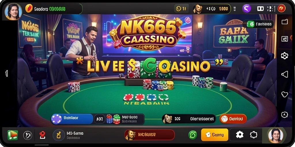 Tampilan menarik dari gameplay Live Casino di NK666.