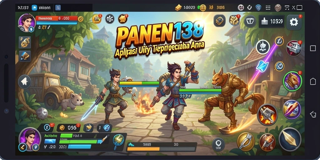 Tampilan menarik dari aplikasi PANEN138 dalam pengaturan utility.