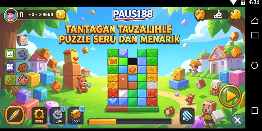 Tampilan gameplay puzzle dari PAUS188 yang menantang.