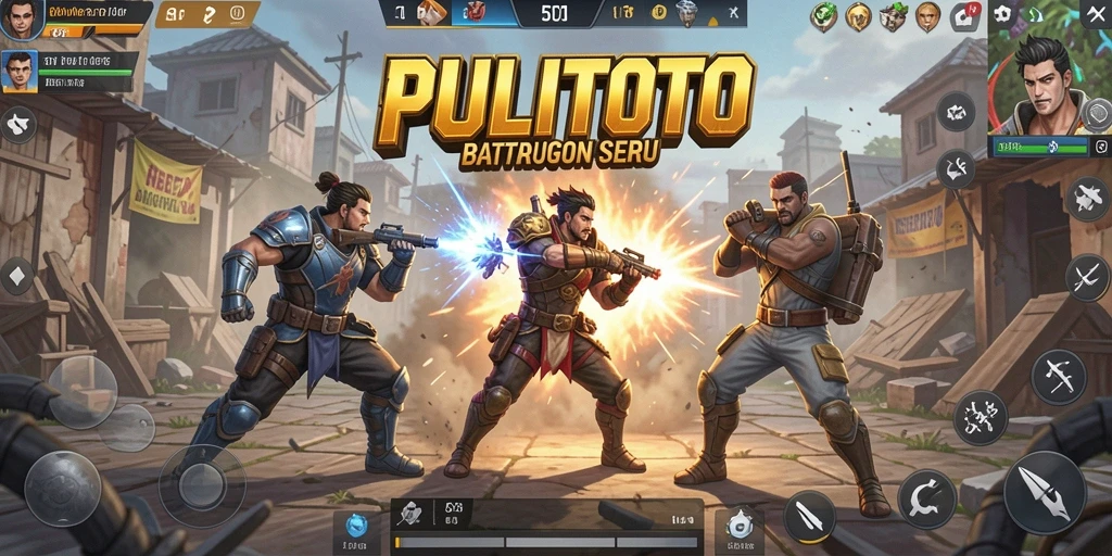 Gameplay seru di PULITOTO dengan pertarungan Battle Royale yang mendebarkan.