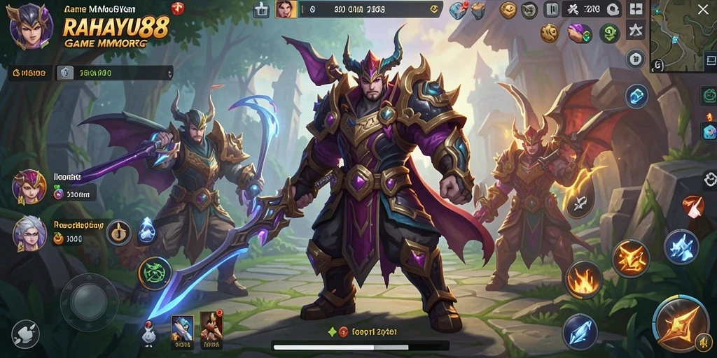 Tampilan gameplay RAHAYU88 dengan aksi seru dan karakter yang dinamis.