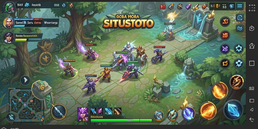 Screenshot permainan SITUSTOTO yang menunjukkan aksi seru dalam MOBA.