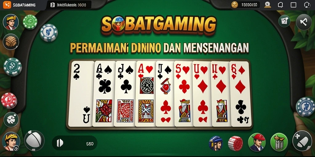 Tangkapan layar gameplay <strong>SOBATGAMING</strong> menampilkan aksi seru permainan domino.