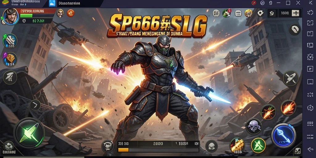 Screenshot gameplay SP666 menunjukkan pertempuran strategis yang seru.