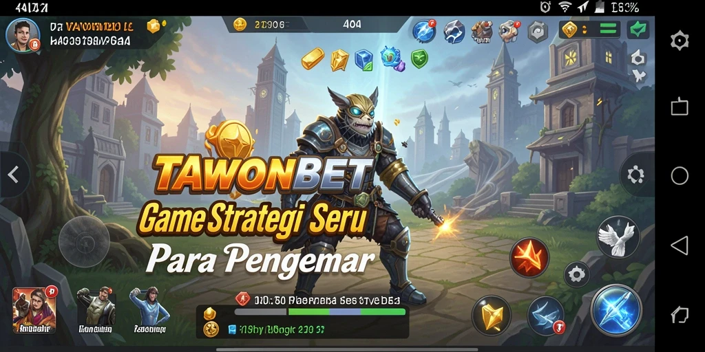 Tampilan utama TAWONBET menampilkan aksi strategi yang seru.