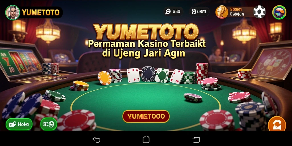 Tampilan screenshot YUMETOTO menampilkan permainan kasino yang menarik dan interaktif.